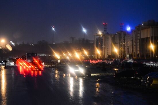Construction of Olympic objects in Imeretinskaya Valley in Sochi