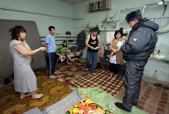 Raid to identify places of accomodation of illegal migrants