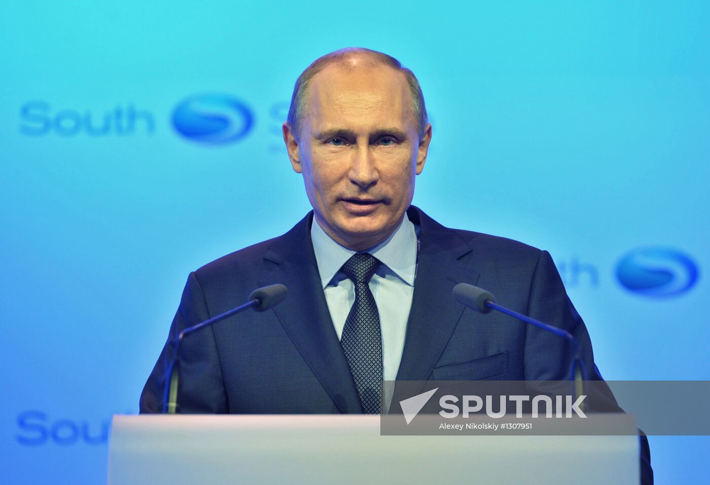 Vladimir Putin at launch ceremony for South Stream construction