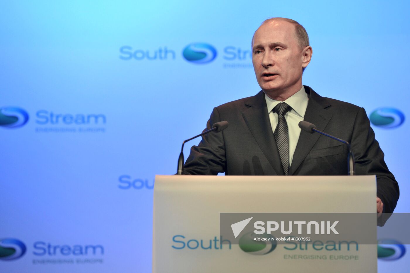 Vladimir Putin at launch ceremony for South Stream construction