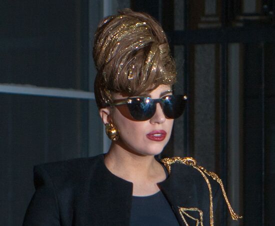 American singer Lady Gaga arrives in St. Petersburg