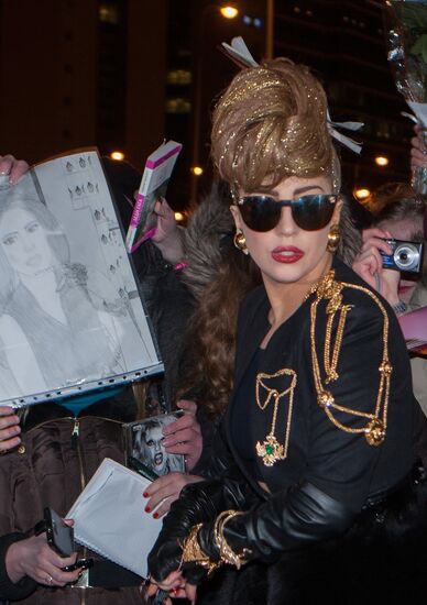 American singer Lady Gaga arrives in St. Petersburg