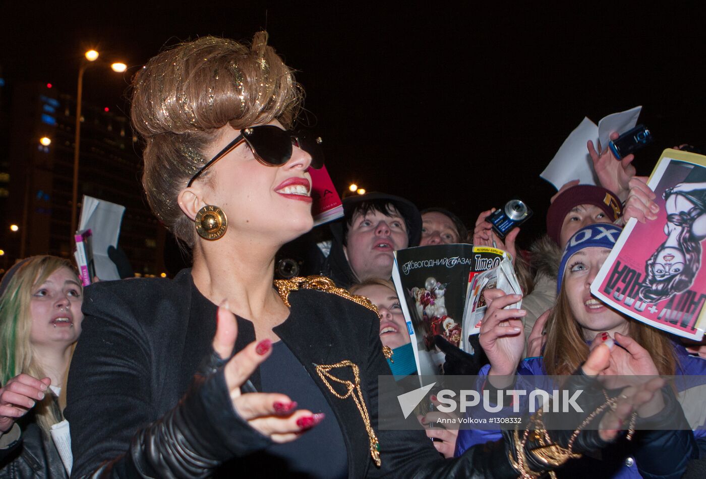 American singer Lady Gaga arrives in St. Petersburg