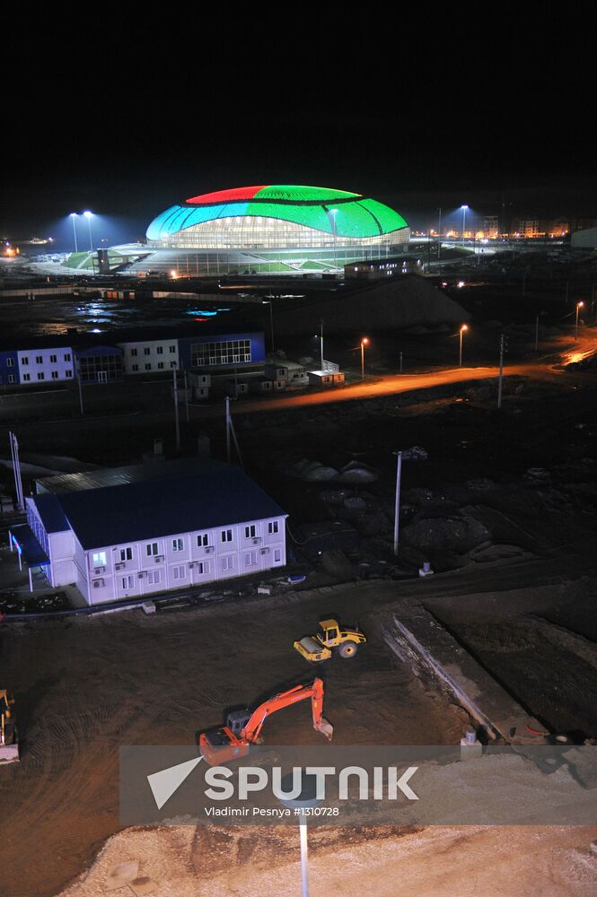 Construction of Olympic facilities in Sochi's Imeretin Valley