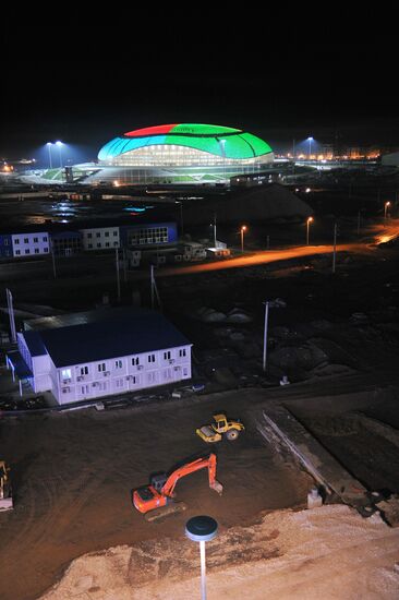 Construction of Olympic facilities in Sochi's Imeretin Valley