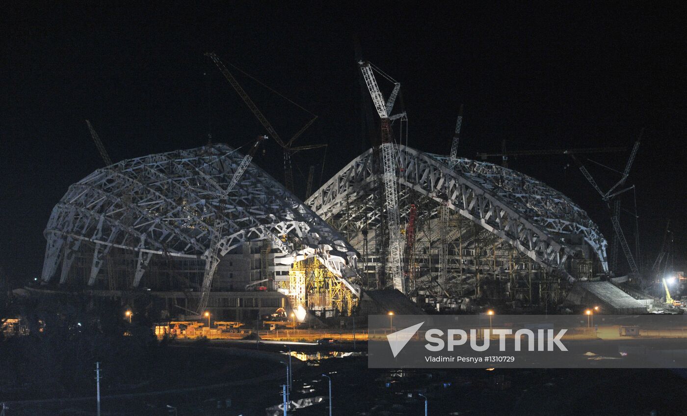 Construction of Olympic facilities in Sochi's Imeretin Valley
