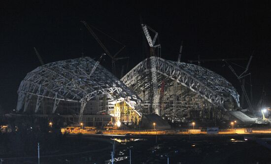 Construction of Olympic facilities in Sochi's Imeretin Valley
