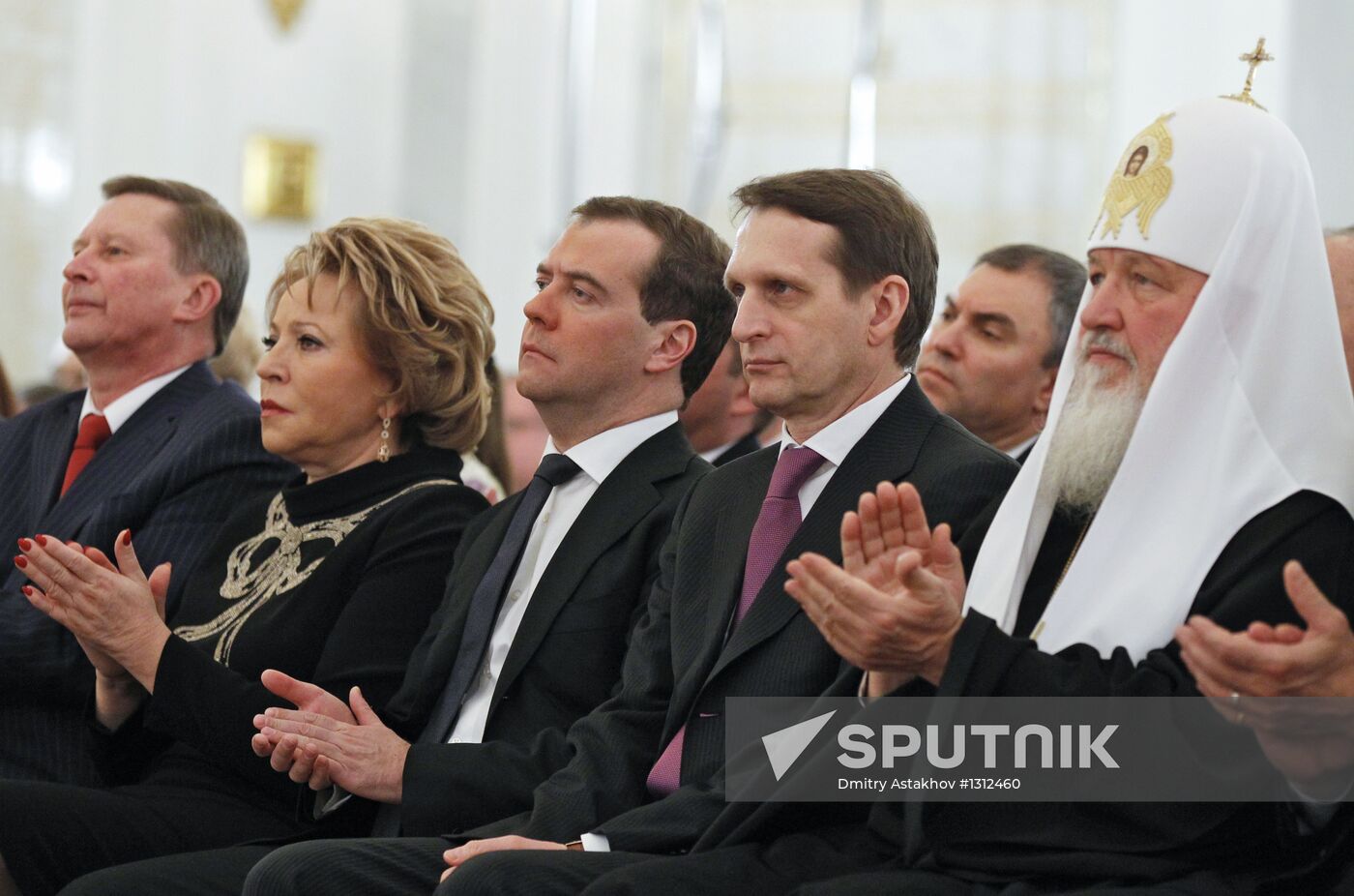 D. Medvedev listens to presidential address to Federal Assembly
