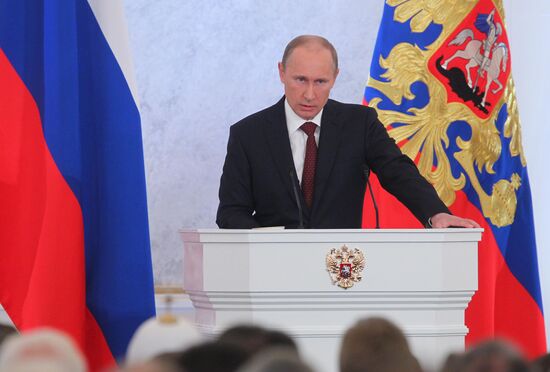 Russian President delivers annual address to Federal Assembly