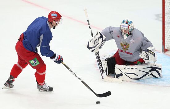 Ice Hockey. Channel One Cup. Russian team holds training