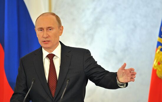 Russian President Putin's annual address to Federal Assembly