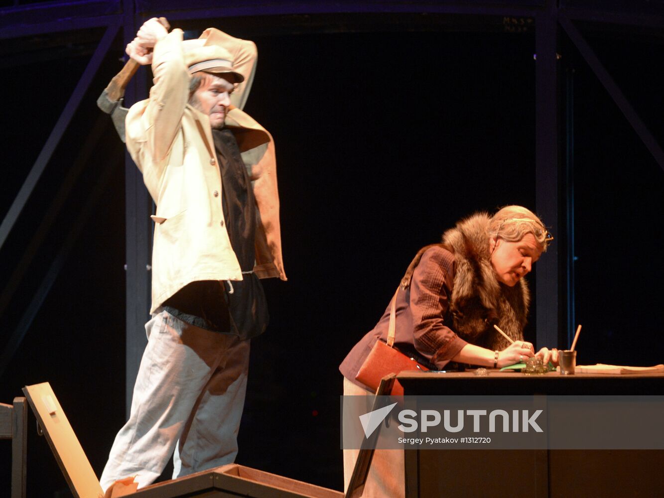 Dress rehearsal of play R.R.R. at Mossovet Theater