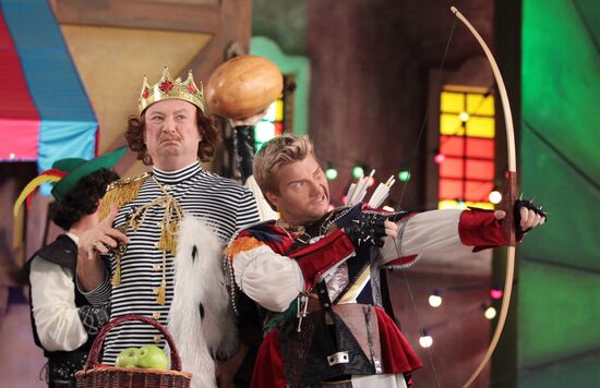 Filming of New Year's Eve TV musical Little Red Riding Hood