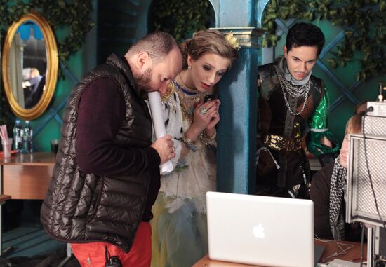 Filming of New Year's Eve TV musical Little Red Riding Hood