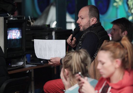 Filming of New Year's Eve TV musical Little Red Riding Hood