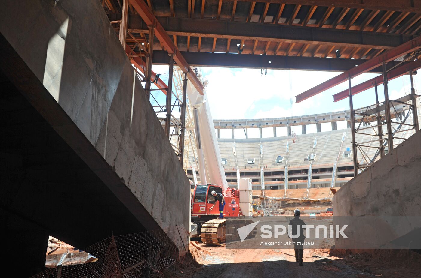 Construction of National Stadium in Brazil