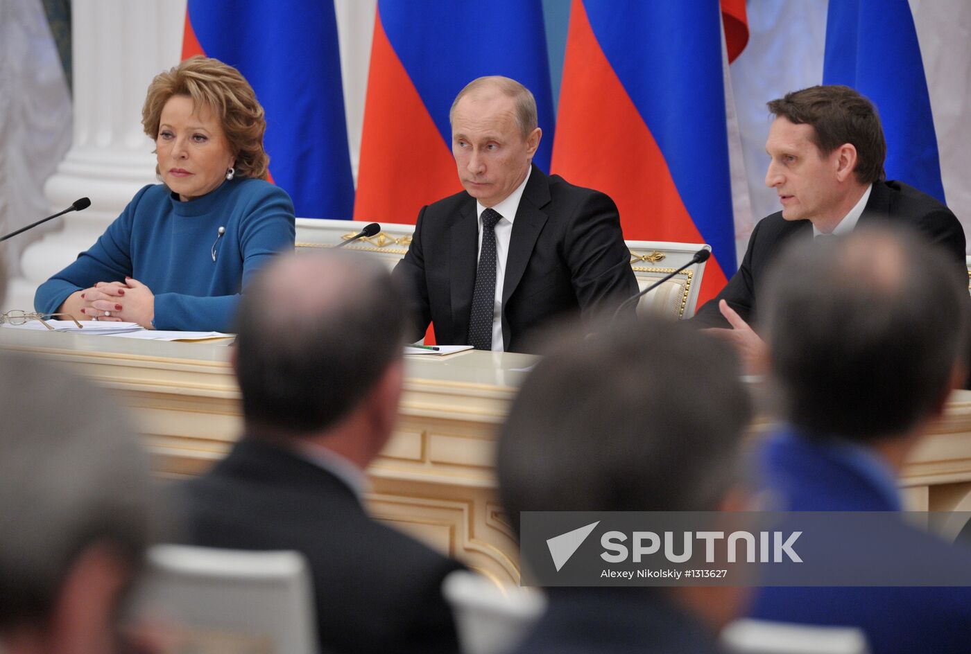 Vladimir Putin meets with Lawmakers Council