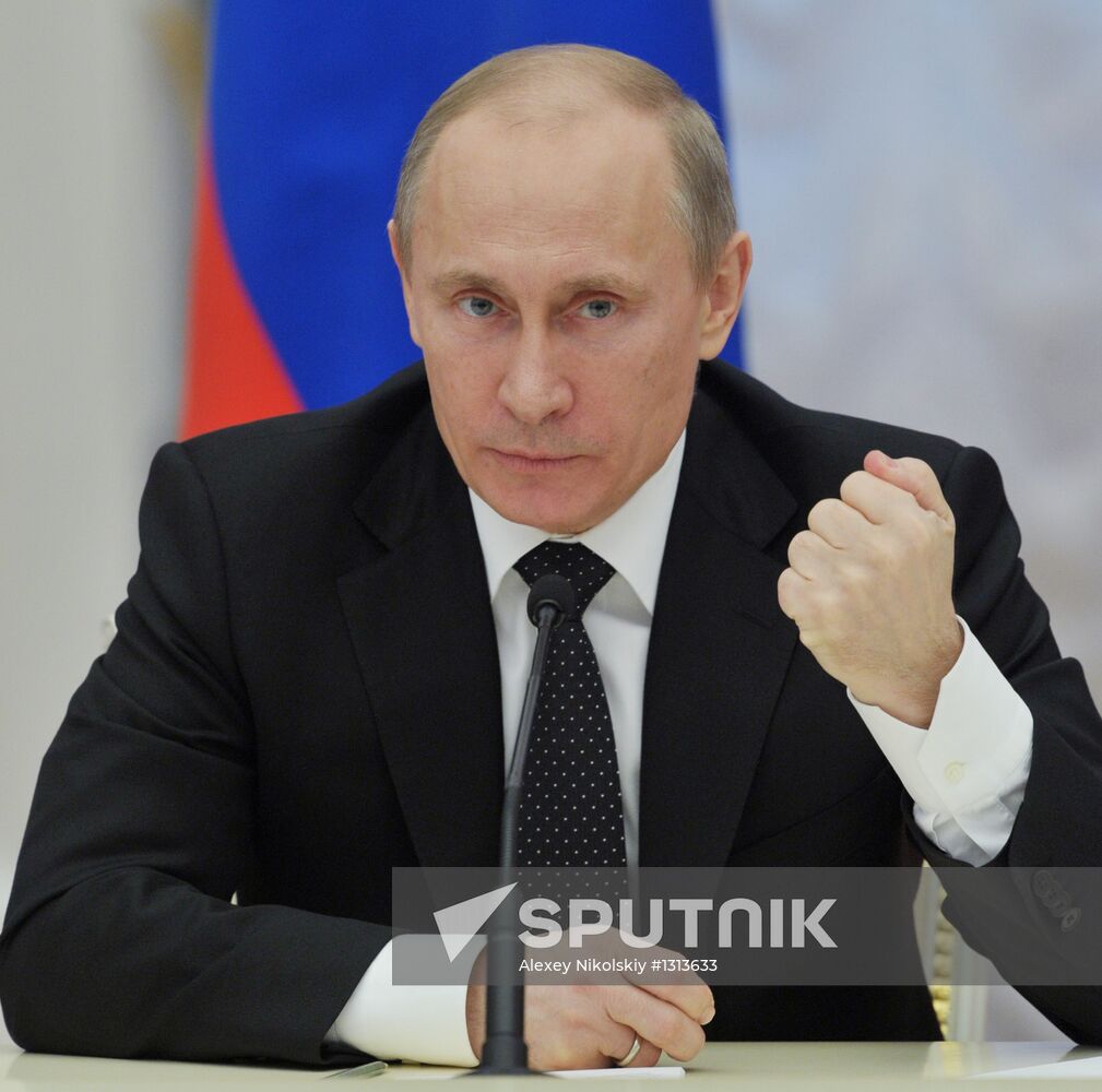 Vladimir Putin meets with Lawmakers Council