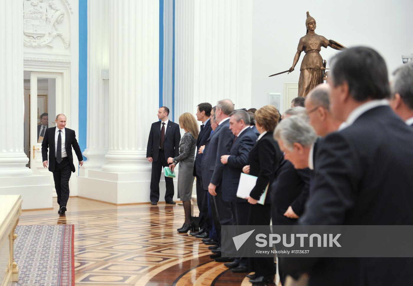 Vladimir Putin meets with Lawmakers Council