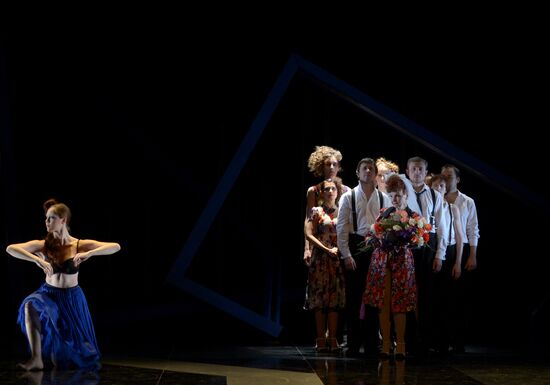 Rehearsal of play "Sailors and Whores" in Moscow