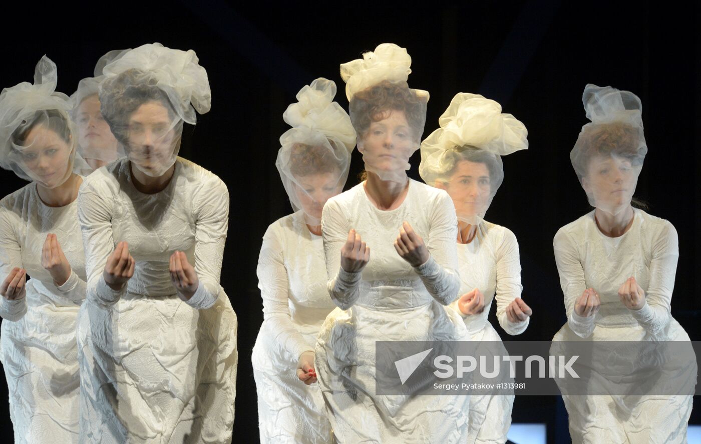 Rehearsal of play "Sailors and Whores" in Moscow