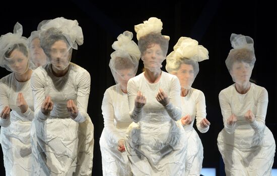 Rehearsal of play "Sailors and Whores" in Moscow