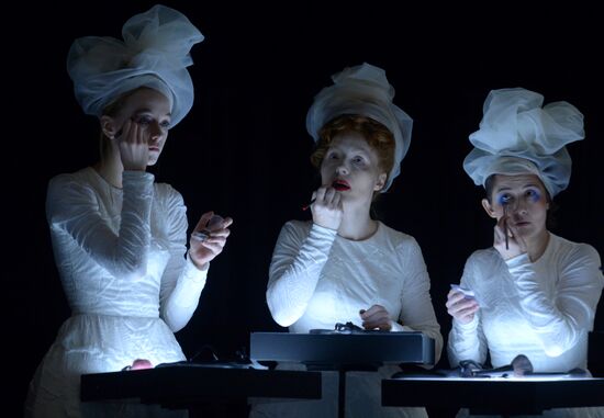 Rehearsal of play "Sailors and Whores" in Moscow