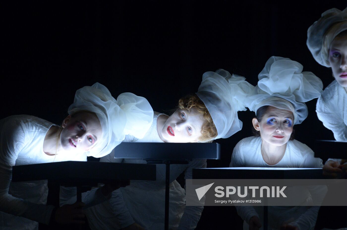 Rehearsal of play "Sailors and Whores" in Moscow