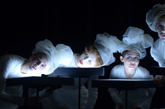 Rehearsal of play "Sailors and Whores" in Moscow