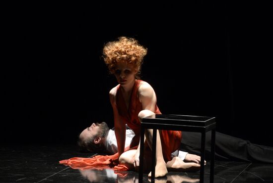 Rehearsal of play "Sailors and Whores" in Moscow