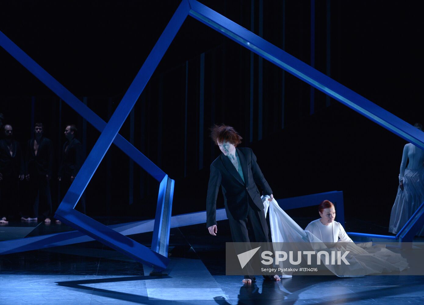 Rehearsal of play "Sailors and Whores" in Moscow