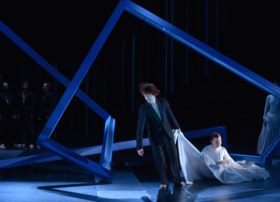 Rehearsal of play "Sailors and Whores" in Moscow