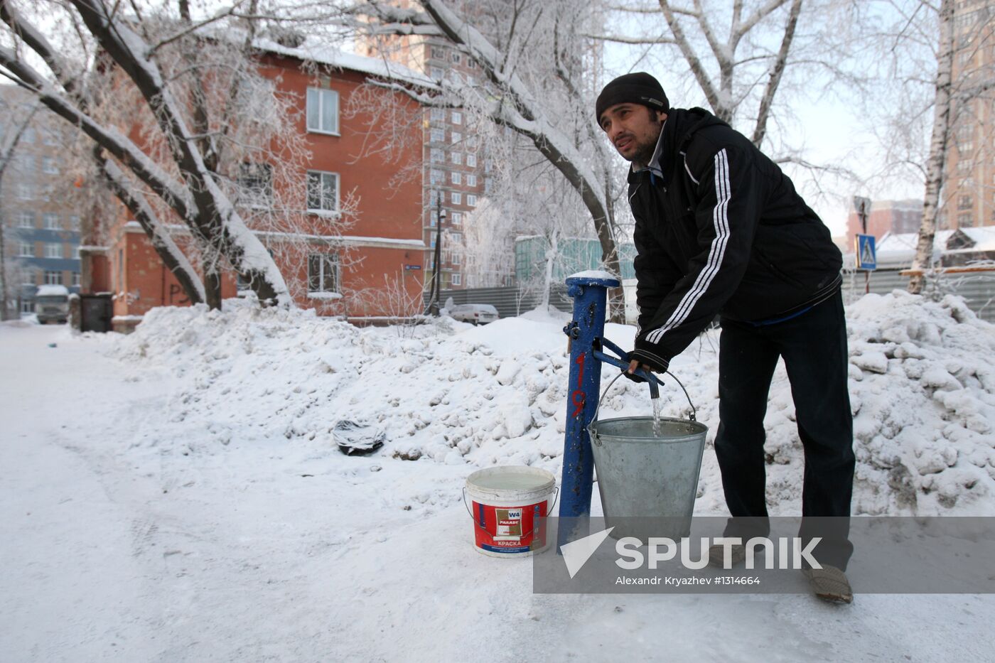 Severe cold in Russian regions