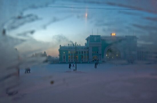 Severe cold in Russian regions