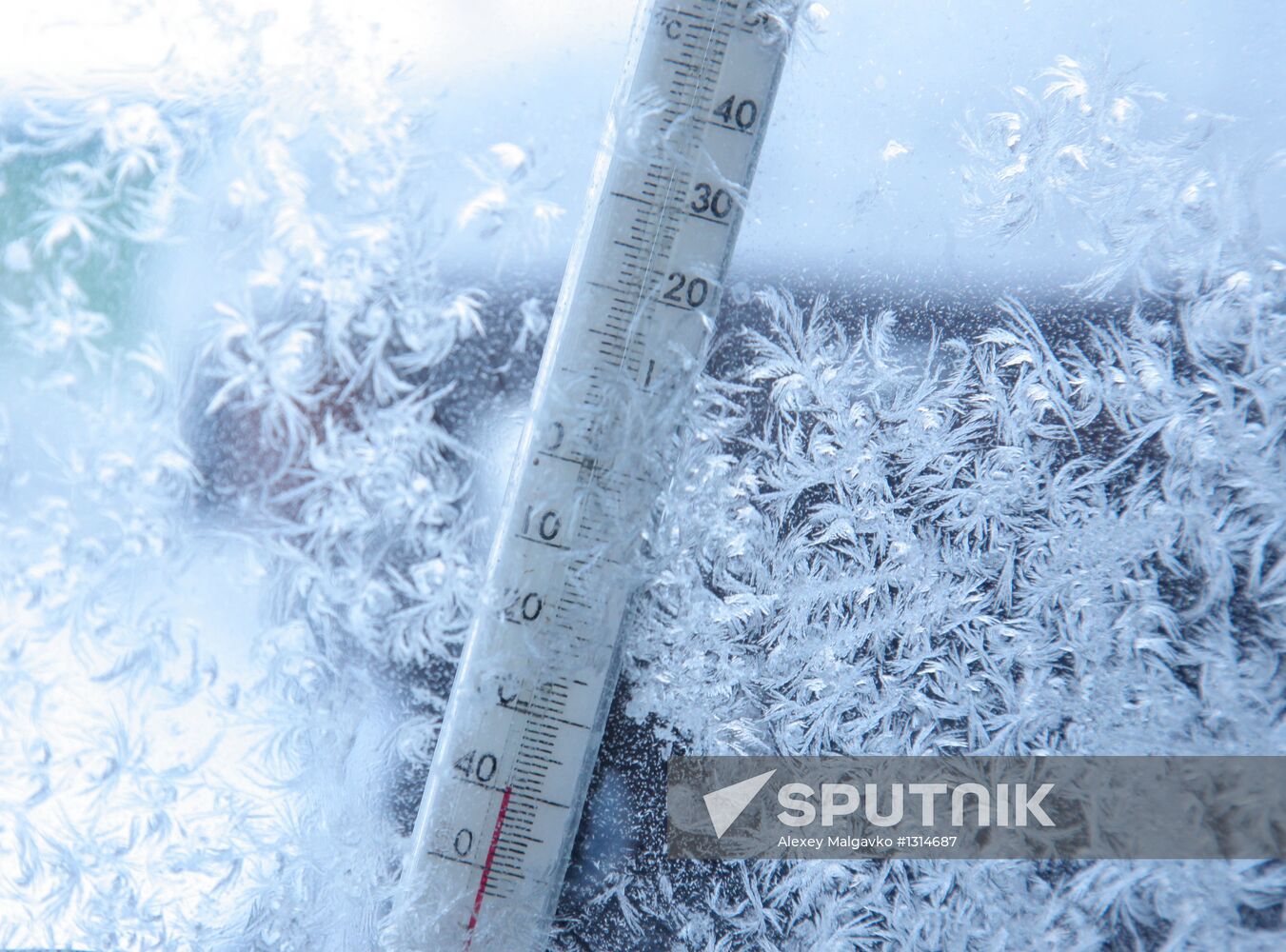 Severe cold in Russian regions