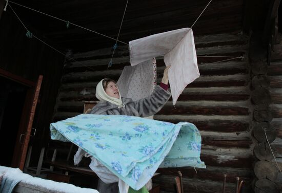 Severe cold in Russian regions