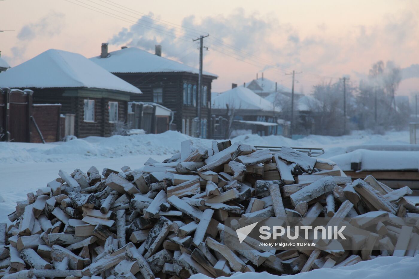 Severe cold in Russian regions