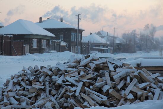Severe cold in Russian regions