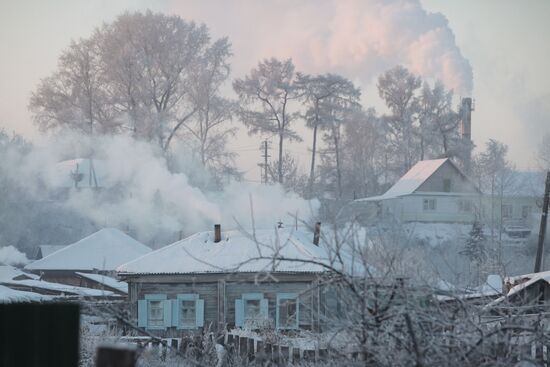 Severe cold in Russian regions