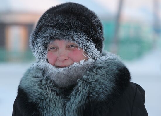 Severe cold in Russian regions