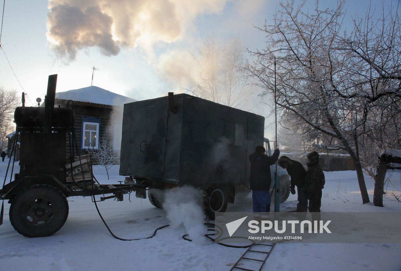 Severe cold in Russian regions