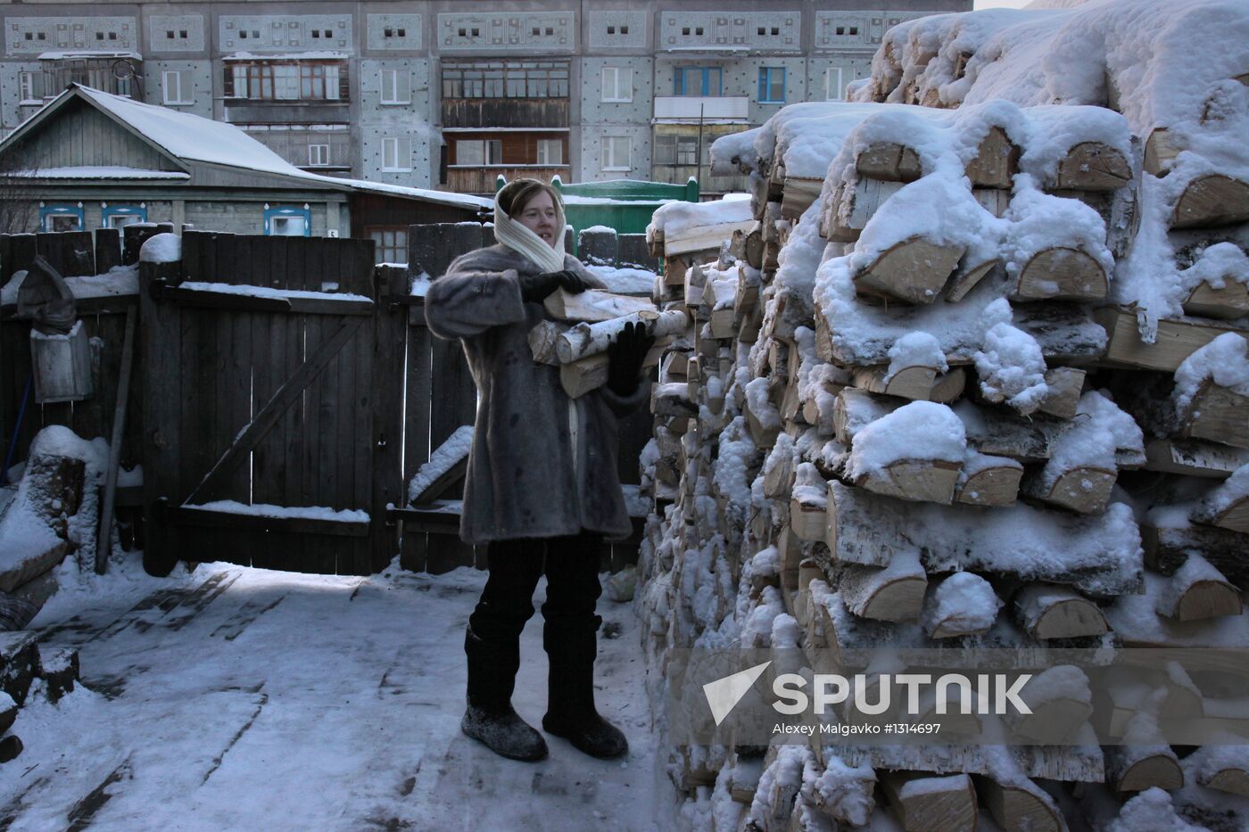 Severe cold in Russian regions