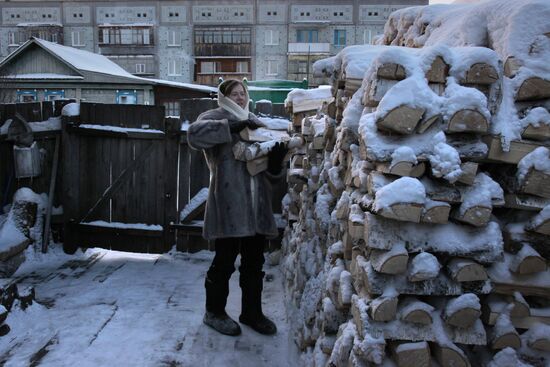 Severe cold in Russian regions