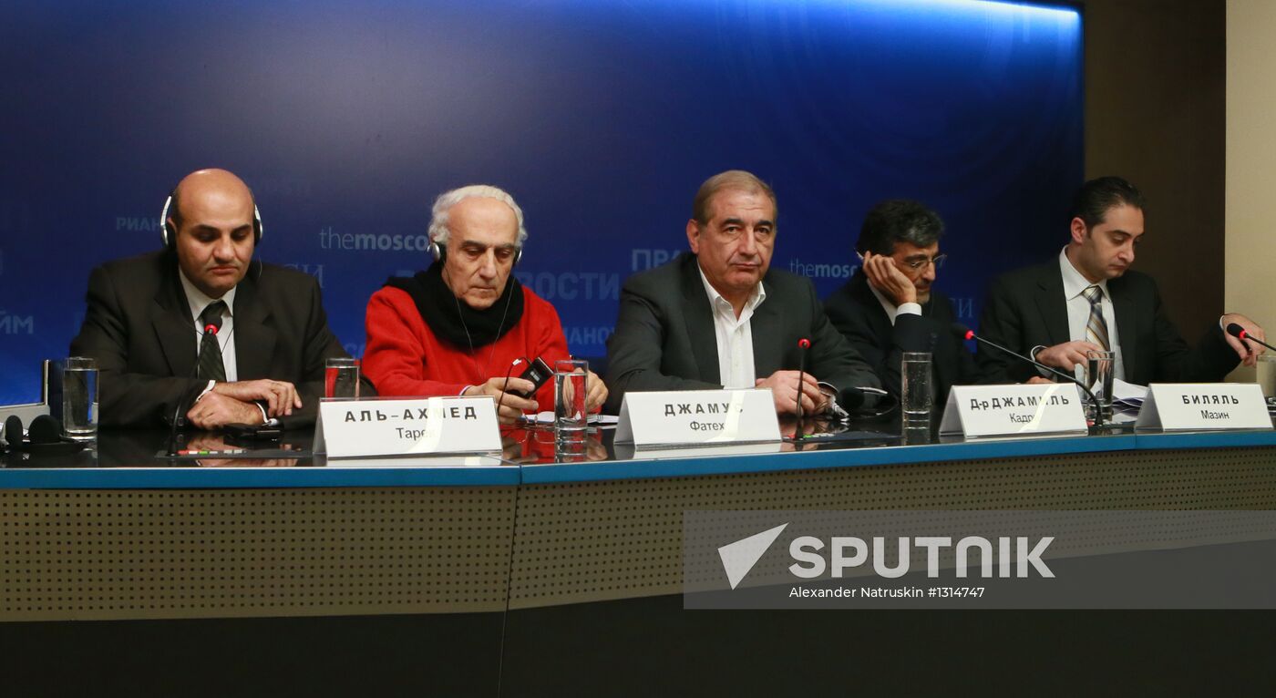 News conference on crisis in Syria
