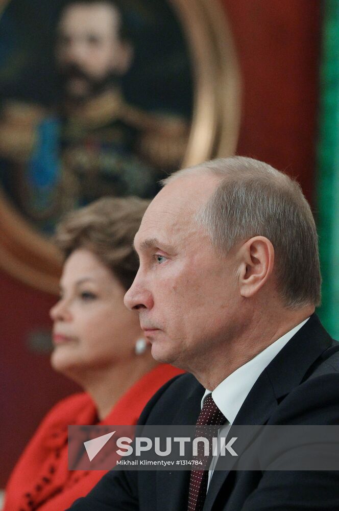 Vladimir Putin and Dilma Rousseff meet in Moscow