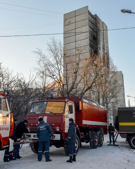 Explosion in residential house in Kharkov