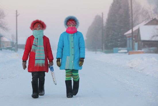 Life in the village of Litkovka, Omsk Region