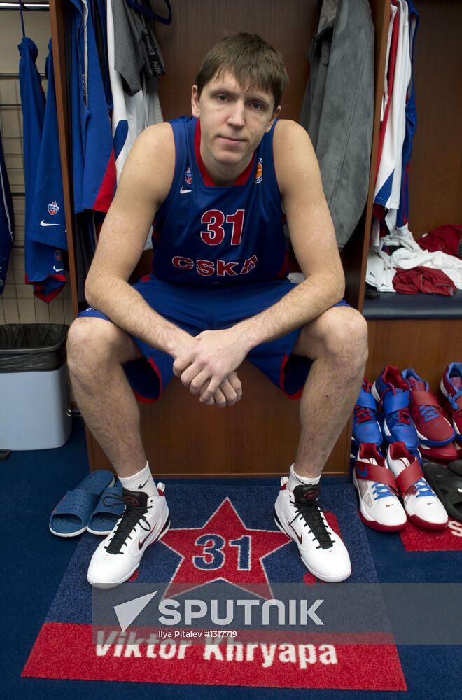 PBC CSKA player Viktor Khryapa