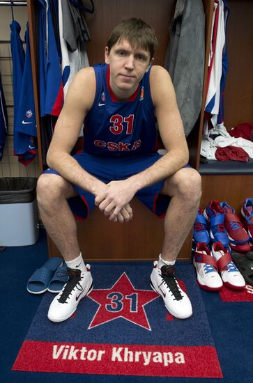 PBC CSKA player Viktor Khryapa