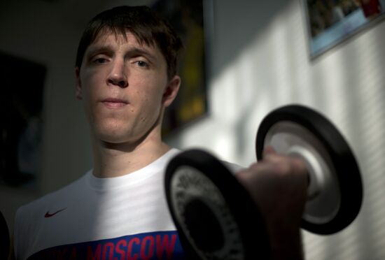 PBC CSKA player Viktor Khryapa